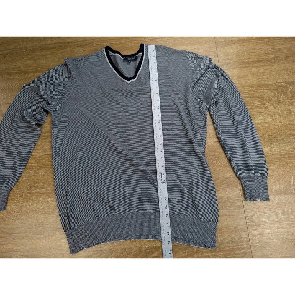 Canali Sweater Mens 54 Cotton Lightweight Knit Quiet Luxury Old Money Timeless
